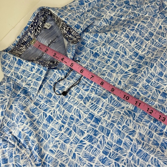 NWT Robert Graham Shirt Mens Small Button Up Light Blue Edens Classic - Picture 9 of 10